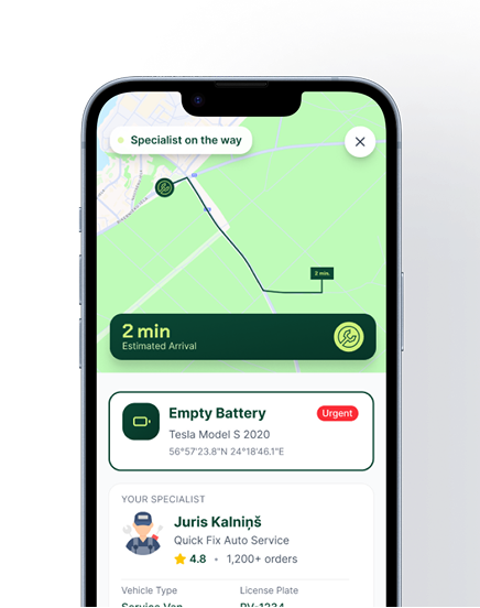 Tiravu app on mobile showing the drivers-side experience